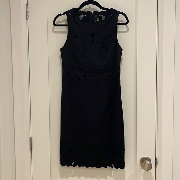Sachin + Babi Noir size 6 black dress with lace cutouts - Picture 3 of 7